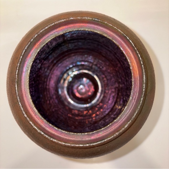 Handcrafted Multicolor Ceramic Vase Raku - Picture 13 of 16